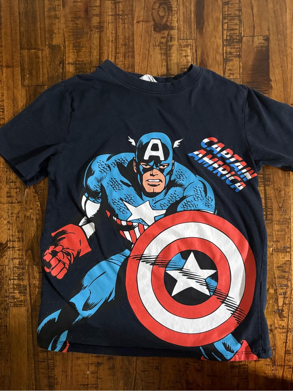 H&M Marvel Captain America Graphic Tee - Navy, Red, White, Light Blue